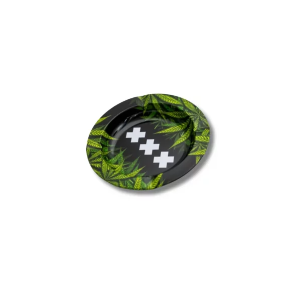 Urban Crew Amsterdam Green Weed Leaves metalna pepeljara