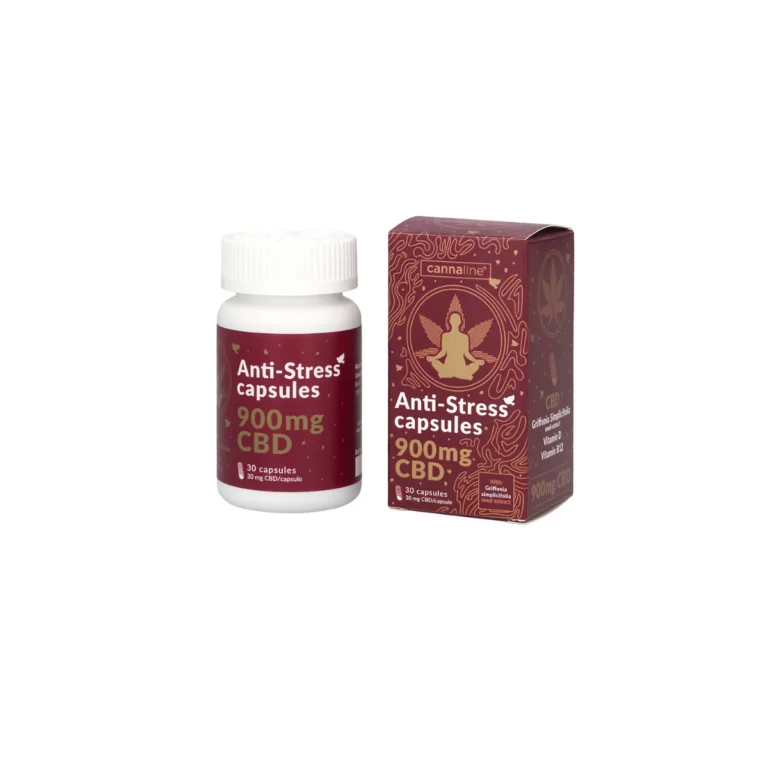 CBD i kortizol - kako kanabidiol prirodno pomaže u borbi protiv stresa? 3 Cannaline Anti-stress CBD kapsule 900 mg, 30 kapsula